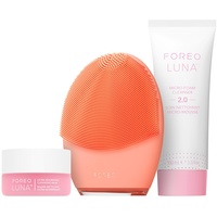FOREO LUNA 4 Gesichtsreinigungsbürste Set - Gesichtsreinigungsbürste für ausgeglichene Haut + LUNA Micro-Foam Cleanser 2.0, 100 ml + LUNA Reinigungsbalsam, 15 ml - Gesichtsmassagegerät - Porenreiniger