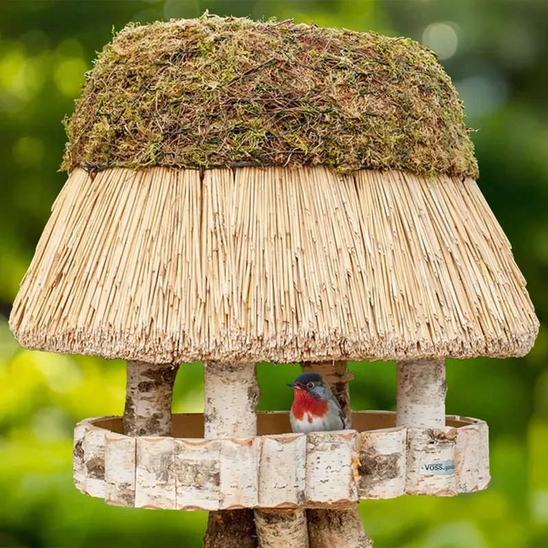 VOSS.garden Vogelhaus Pellworm, mit Reetdach, oval, 45 x 60cm