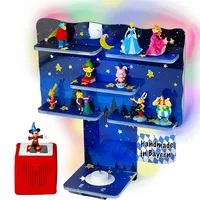 Smagnon Tonie Regal aus Acryl mit LED Beleuchtung - Passend für Toniebox oder Tonie Figuren für Jungs und Mädchen (Sternen Himmel)