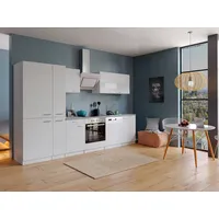 Respekta Küchenzeile KB310WWCGKE178 310 cm weiß