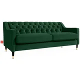 konsimo® 3-Sitzer-Sofa, Dunkelgrün, Holz, Holzwerkstoff, 192x78x80 cm, Wohnzimmer, Sofas & Couches, Sofas, 3-Sitzer Sofas