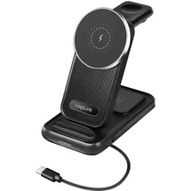 Logilink 4-in-1 Ladestation Apple MagSafe kompatibel, - Schwarz