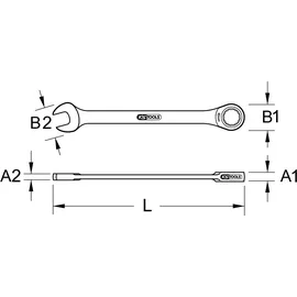 KS Tools GEARplus Ratschenringmaulschlüssel 5,5 mm
