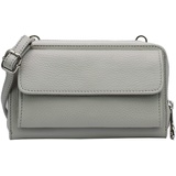 SH Leder Damen Handytasche Umhängetasche Geldbörse Multifunktion Beutel aus Echtleder Verstellbar Schultergurt Handy bis 6,7 Zoll 11,50x19cm Vera G368 (Hellgrau) - S