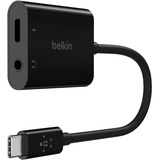 Belkin RockStar 3.5-mm-Klinken-Audio- und USB-C-Ladeadapter schwarz (NPA004btBK)