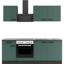 OPTIFIT Küchenzeile Verona 210 cm Steingrün