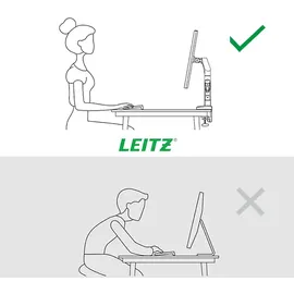 Leitz Ergo Platzsparender Dual Monitorarm Schwenkarm Grau