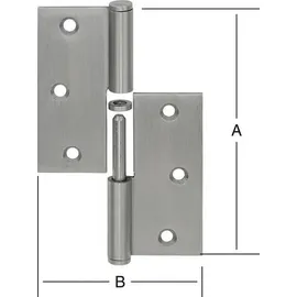 FP Türscharnier 90X90 mm