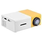 Diyeeni Mini Beamer, Videobeamer Unterstützt 1080P Full HD, LED Projektor Verbindung mit HDMI AV USB TF Gerät, Tragbar Heimkino Projektor mit Eingebauter Stereo-Lautsprecher