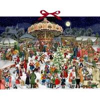 Coppenrath Verlag Wand-Adventskalender Nostalgischer Weihnachtsmarkt