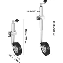 Vevor Stützrad bis 150 kg Höhenverstellbar 550–780 mm