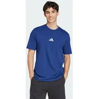 adidas Essentials Small Logo Single Jersey Kurzarm-T-Shirt Dark Blue / White XL
