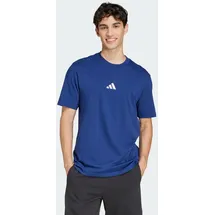 adidas Essentials Small Logo Single Jersey Kurzarm-T-Shirt Dark Blue / White XL