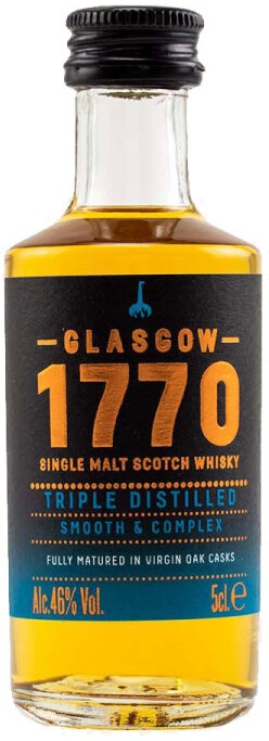Glasgow Distillery Miniatur - 1770 - Triple Distilled - Smooth &...