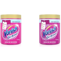 Vanish Oxi Action Pulver Pink – 1 x 1,125 kg – Fleckenentferner und Wäsche-Booster Pulver ohne Chlor – Für bunte Wäsche (Packung mit 2)