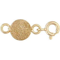 Magnetschließe FIRETTI "Schmuck Geschenk Silber 925 Verlängerung Kette zum Einhängen Kugel", gold (gelbgoldfarben), Schmuck-WechselteileL:2,2cm Ø:8mm, Silber, L:2,2cm Ø:8mm