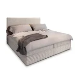 Masseno Boxbett, Creme, Holz, 140x200 cm, Schlafzimmer, Betten, Boxspringbetten