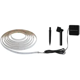Paulmann LED-Stripe Solar 3 m Dämmerungssensor Akku schwarz kürzbar RGB