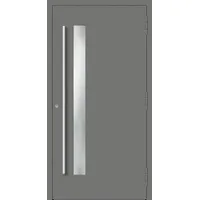 Aluminium Haustür RC2 "SABRINA" 90 mm Graualuminium RAL 9007 beidseitig außen öffnend DIN rechts