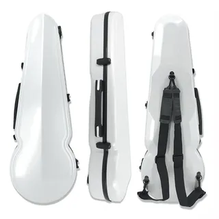 YoungMonic Viola-Tasche mit Klettverschluss, 40,6 cm, Karbonfaser, verstellbar, robust, langlebig, Weiß