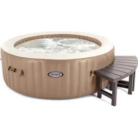 Intex PureSpa Beistelltisch braun 124 x 48 x 42 cm