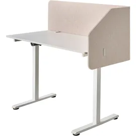 Beliani 2-tlg Schreibtischtrennwand FOLDY 120 x 50 cm beige