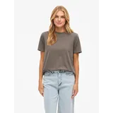 VILA VINORA Rundhals Bio T-Shirt Schwarz XL