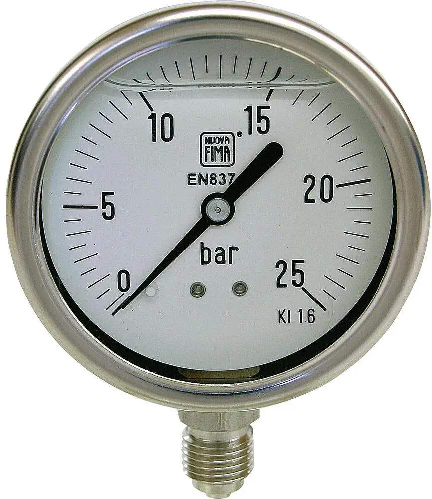 Manometer Chemie0-10bar 63mm G1/4