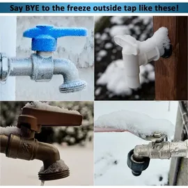 Dokon Thermoschutz Garten Wasserhahn Schwarz - Winterfest