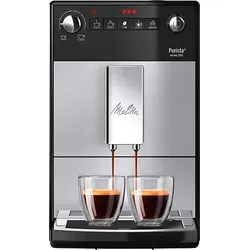 Melitta Espresso Kaffeevollautomat Purista Espressomaschine Kaffee silber schwarz