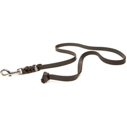CopcoPet Hundeleine Lederleine ohne Handschlaufe schwarz 1,35 m x 12 mm