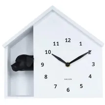 Karlsson Wanduhr Peeking Doggy - Weiß - 24.9x24.9x27cm