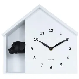 Karlsson Wanduhr Peeking Doggy - Weiß - 24.9x24.9x27cm