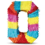 Pinata Zahlen 0-9 Kinder Geburtstag Schlag-Pinata 50 x 35 x 8cm Dekoration Geburtstagsdeko (0)