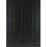 Woood Garderobenschrank Connect 140 x 195 x 53 cm Schwarz
