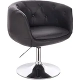 Svita Cocktailsessel Panama Kunstleder 55 x 78 x 61 cm Schwarz drehbar/höhenverstellbar