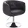 Svita Cocktailsessel Panama Kunstleder 55 x 78 x 61 cm Schwarz drehbar/höhenverstellbar