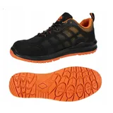 Safety 1st ARTMAS AIRVENT O Arbeitsschuhe Herren Damen Stahlkappe Schuhe geschnürt atmungsaktiv rutschfest SB FO SRC; schwarz; (Numeric_43) - 43 EU
