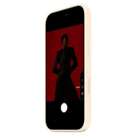 Apple iPhone 17 Pro Silikon Case mit MagSafe Vanille