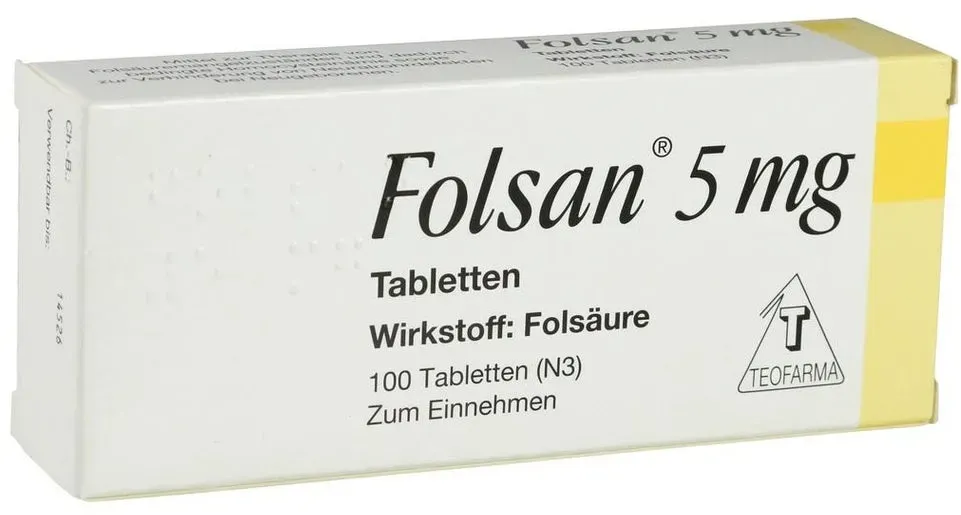 Preisvergleich Produktbild Folsan 5 mg Tabletten 100 St