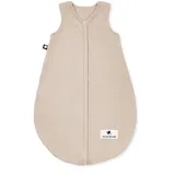 Julius Zöllner Sommerschlafsack Musselin 0,5 TOG Gr. 50/56 | 100% Baumwollmusselin | Oeko-TEX Standard 100 | sand