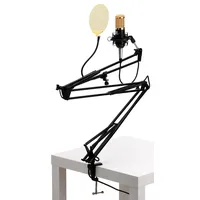 Pronomic CM-100BG Radioshow Bundle inkl. Popschutz, gold & Mikrofonarm