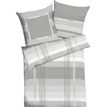 KAEPPEL Game Allover Gestreift Grau 135 x 200 cm + 80 x 80 cm