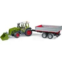 Bruder 02182 - Fendt Vario 211 mit Frontlader und Bordwandanhänger grün 1:16