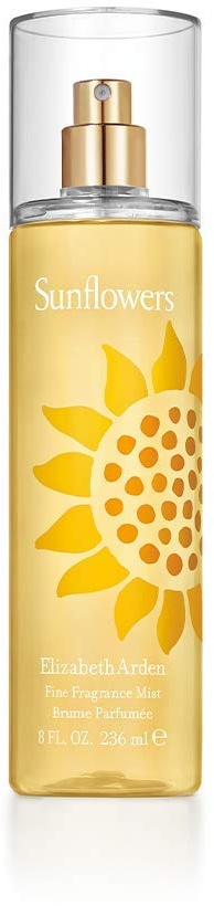 Elizabeth Arden Sunflowers – Fine Fragrance Mist femme/women, 236 ml, mildes Körperspray mit floraler Note, frischer Damenduft nach Sonnenblumen, sommerlicher Zerstäuber