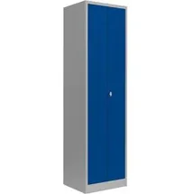 Lüllmann Spind enzianblau, lichtgrau 510401, 1 Schließfach 50,0 x 50,0 x 180,0 cm