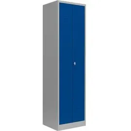 Lüllmann Spind enzianblau, lichtgrau 510401, 1 Schließfach 50,0 x 50,0 x 180,0 cm