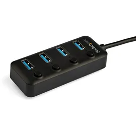 Startech StarTech.com 4 Port USB-C Hub - 4x USB-A mit individuellen An/Aus-Schaltern - Schwarz