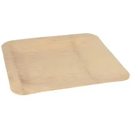 Papstar Bambus-Teller eckig 10 St. Beige