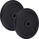 SCSPORTS® Hantelscheiben-Set 2–120 kg, 30 mm, Gusseisen, Hantelstangen